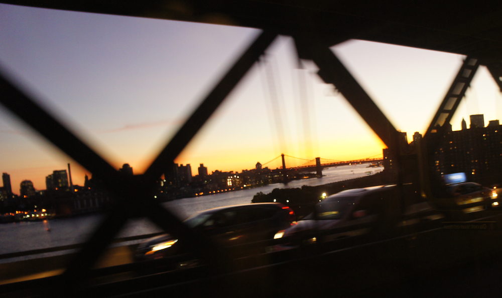 Sonnenuntergang auf der Williamsburg Bridge